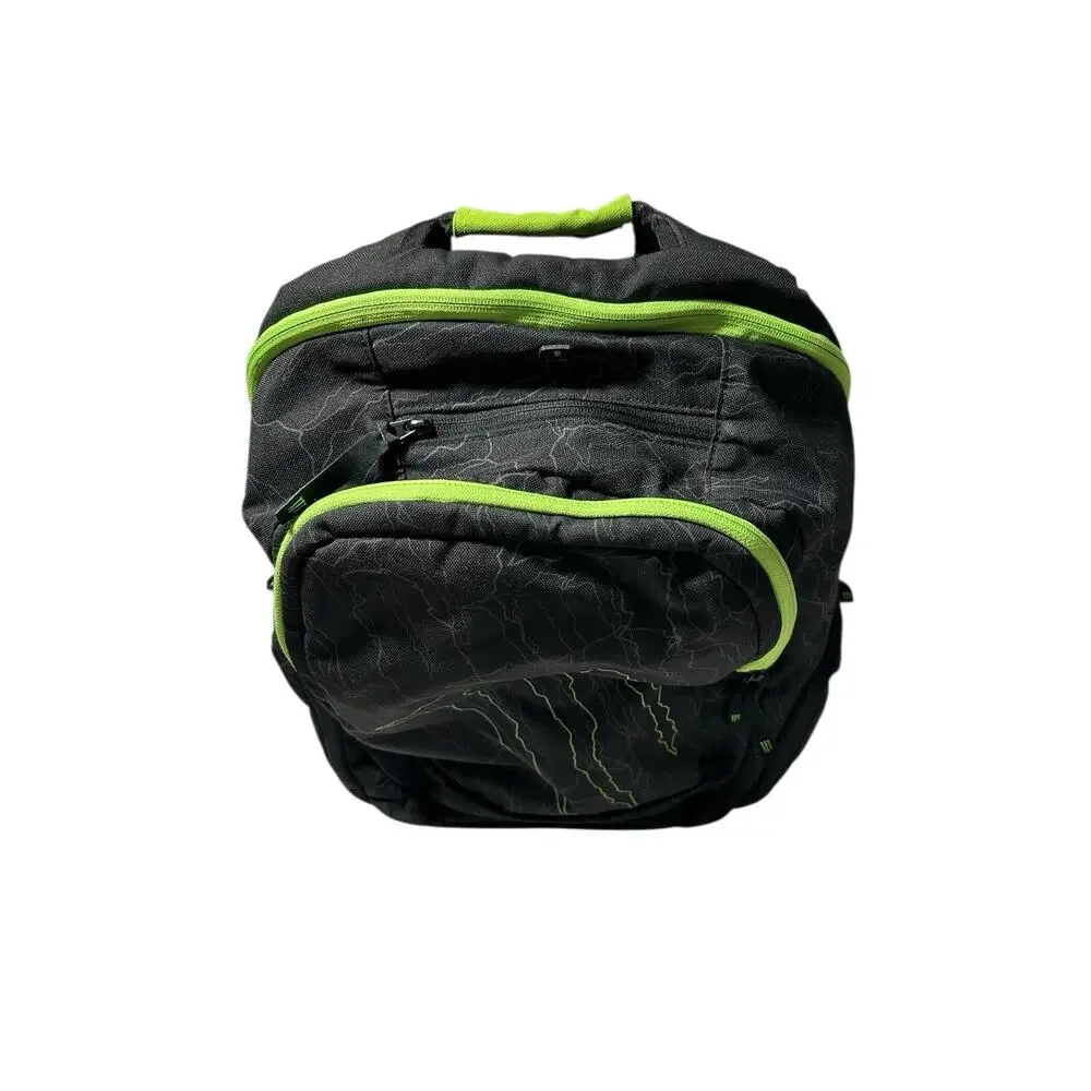 Monster Energy Black Promo Backpack Laptop Padded Pockets Zippers Large Logo